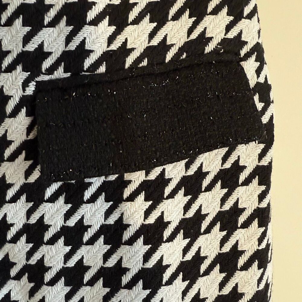 NWT Alexia Admor “Jenni” Tweed Shirtdress black/white houndstooth. Size 10 - Picture 8 of 15